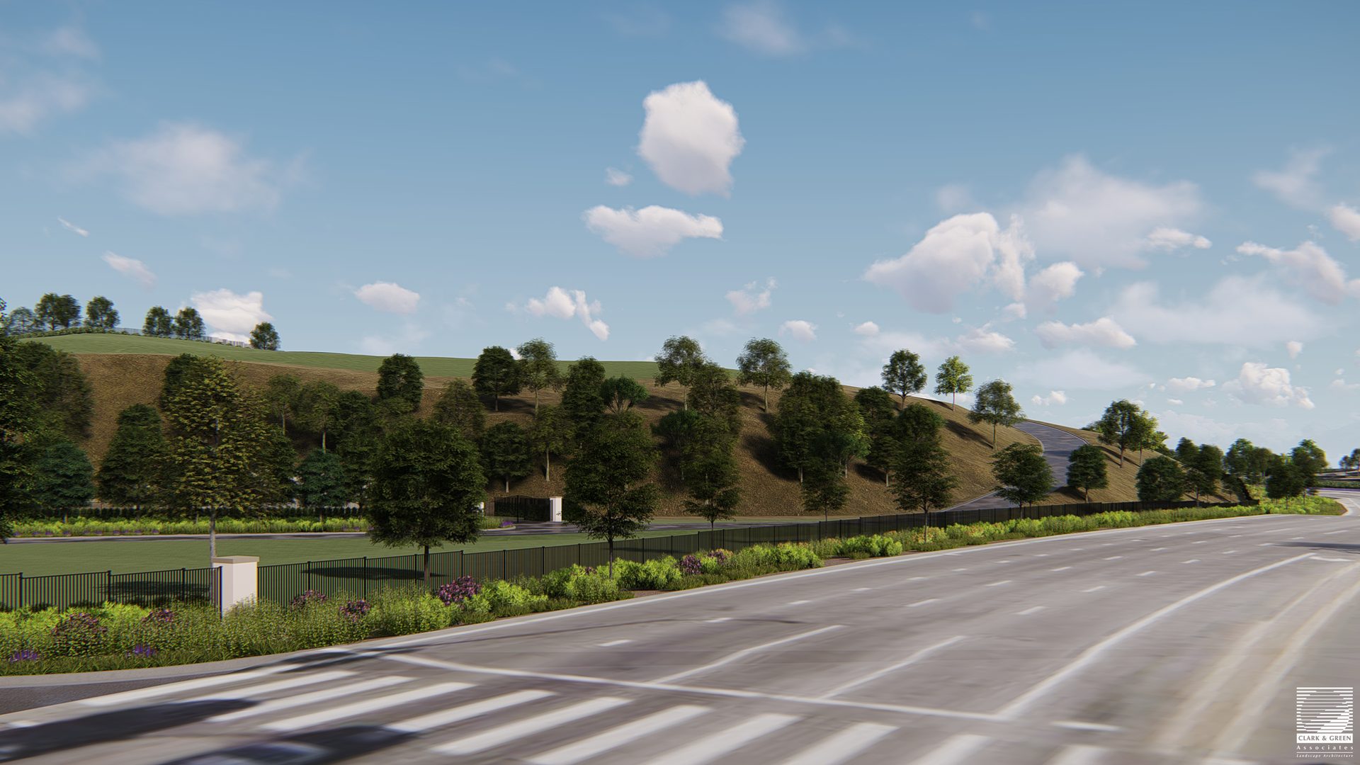 Streetscape view from Valley Circle