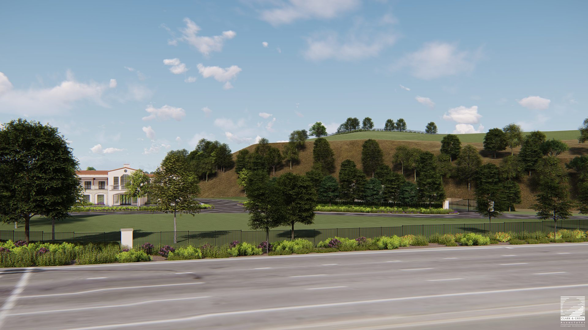 Streetscape view with mortuary